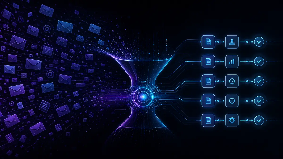 Abstract visualization of AI automation for service businesses