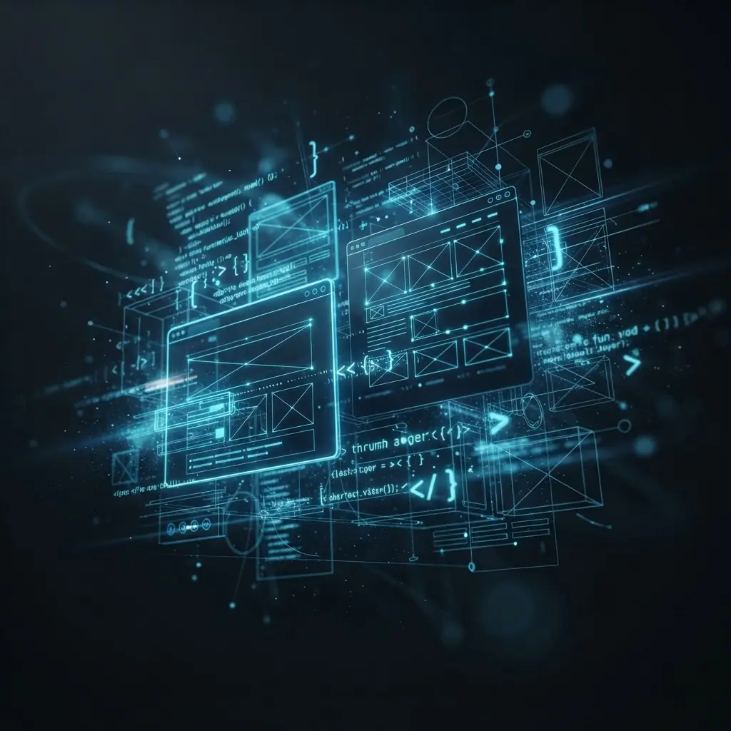 Abstract visualization of a conversion-focused website for local service businesses